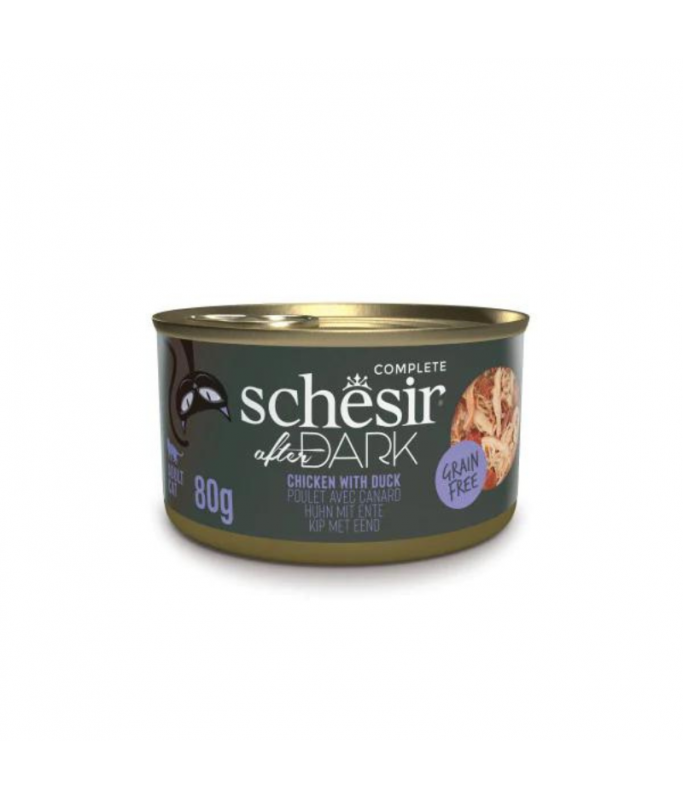 Schesir After Dark Wholefood In Broth For Cat - Chicken With Duck 80g 
