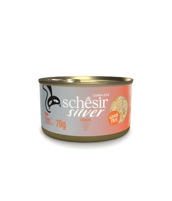 Schesir Silver Senior Cat Wholefood - Chicken 70g 