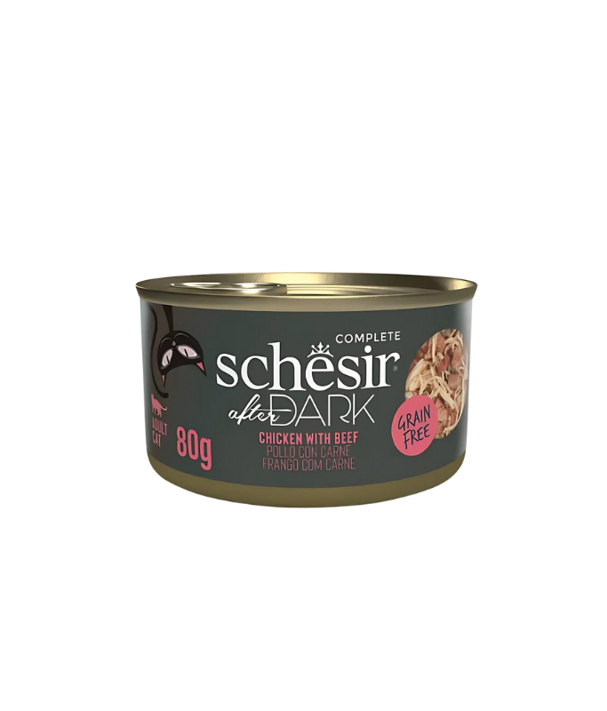 Schesir After Dark Wholefood In Broth For Cat - Chicken With Beef 80g 