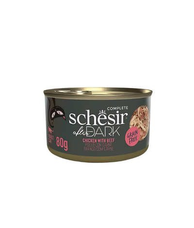 Schesir After Dark Wholefood In Broth For Cat - Chicken With Beef 80g 
