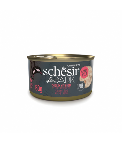 Schesir After Dark Patè For Cat - Chicken With Beef 80g 