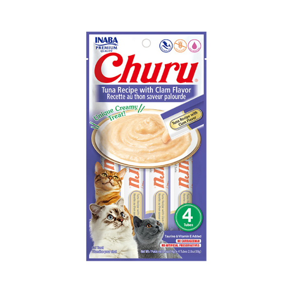 Inaba Churu Tuna Recipe with Clam Flavor 4PCS/PK - 56g