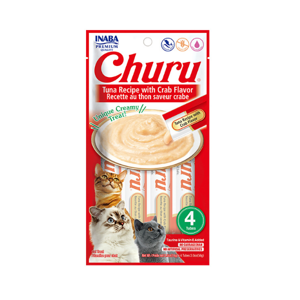 Inaba Churu Tuna Recipe with Crab Flavor 4PCS/PK - 56g