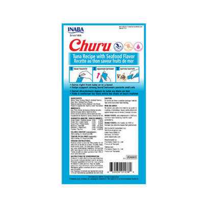 Inaba Churu Tuna Recipe with Seafood Flavor 4PCS/PK - 56g