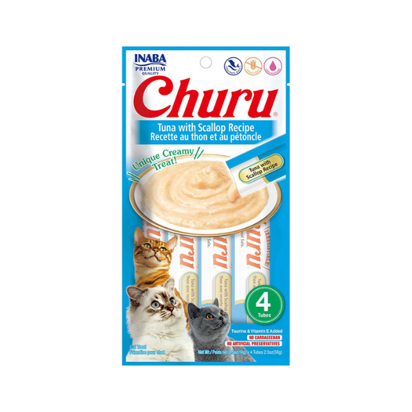 Inaba Churu Tuna with Scallop Recipe 4PCS/PK - 56g