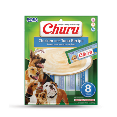 Inaba Dog Churu Chicken with Tuna Recipe 8PCS/PK - 112g