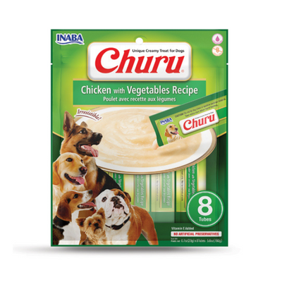 Inaba Dog Churu Chicken with Vegetable Recipe 8PCS/PK - 112g
