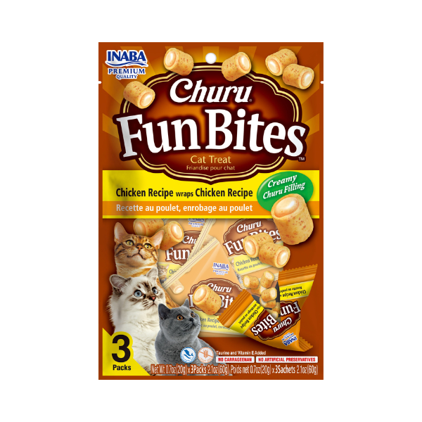 Inaba Churu Fun Bites Chicken Wrap Chicken Recipe 3PCS/PK - 60g