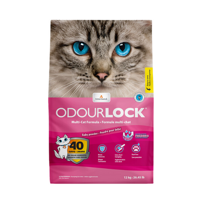 OdourLock Baby Powder - Ultra premium Clumping Cat Litter Blocks ammonia, 99.9% Dust free