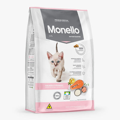 Monello Kitten Gatos Filhotes Salmon and chicken 1kg