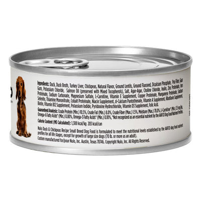 Nulo Small Breed Dog Grain-Free Duck & Chickpeas 156g Can