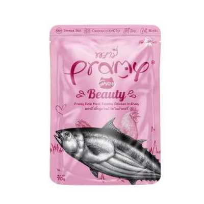 Pramy Tuna Meat Topping Chicken in Gravy Beauty 70g