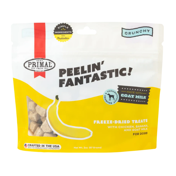 Primal Peelin Fantastic Chicken & Banana with Goat Milk Freeze-Dried Treat 2 oz - PetCentral