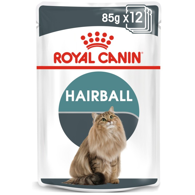 Royal Canin Hairball Care Cat Gravy Wet Food 12x85g Pouches available at PetCentral 