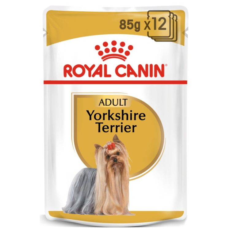Royal Canin Yorkshire Terrier Adult Wet Food 12x85g Pouches available at PetCentral Oman
