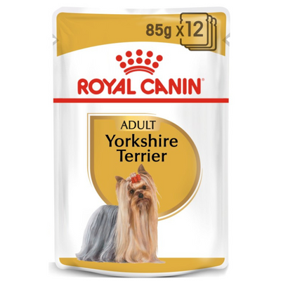 Royal Canin Yorkshire Terrier Adult Wet Food 12x85g Pouches available at PetCentral Oman