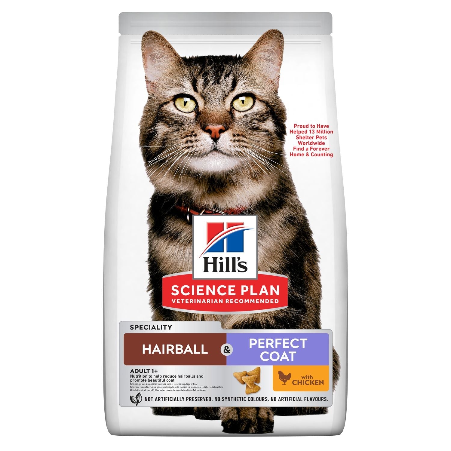 Hill's Science Plan Hairball & Perfect Coat Adult Dry Cat Food with Chicken