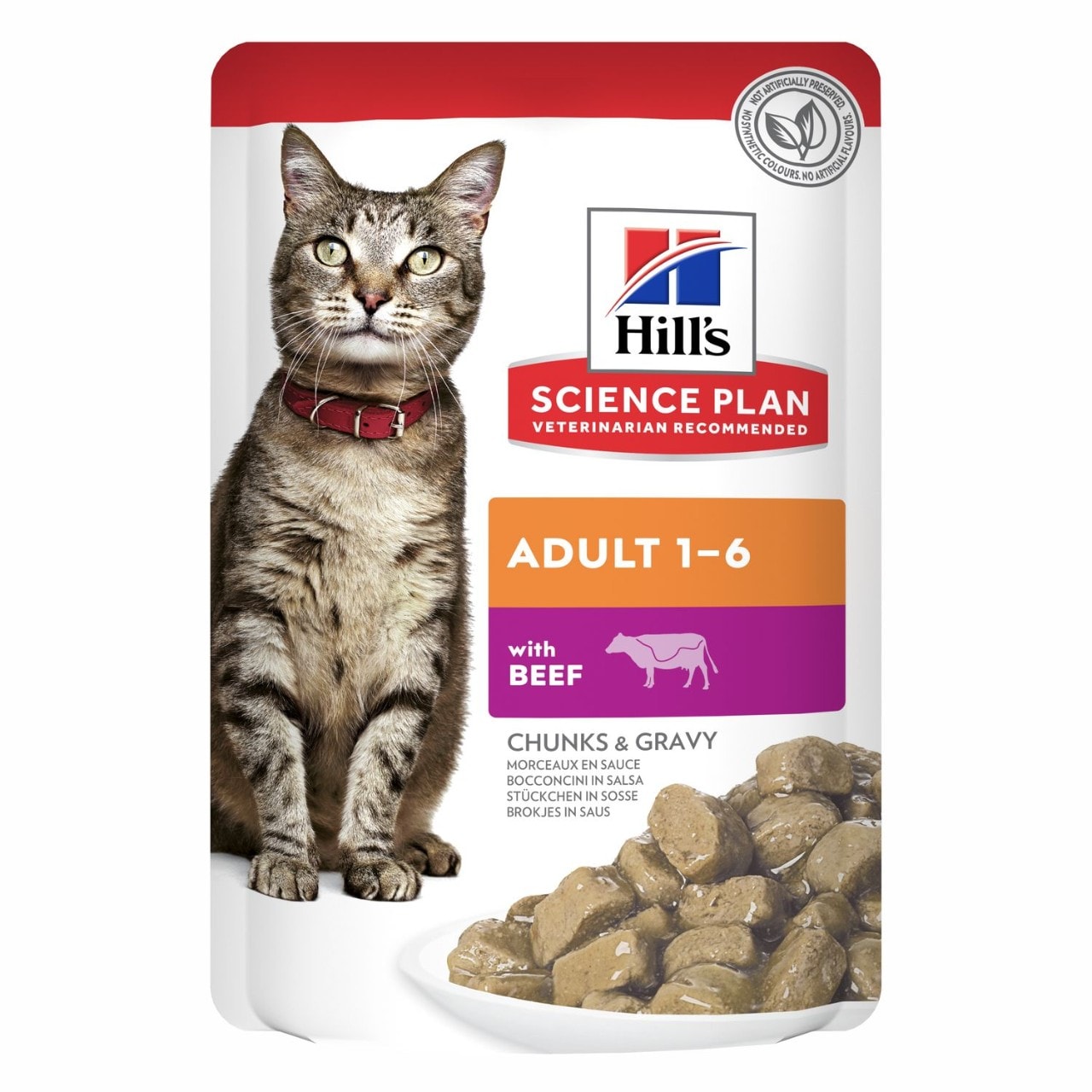 Hill's Science Plan Adult Wet Cat Food Beef  Pouches