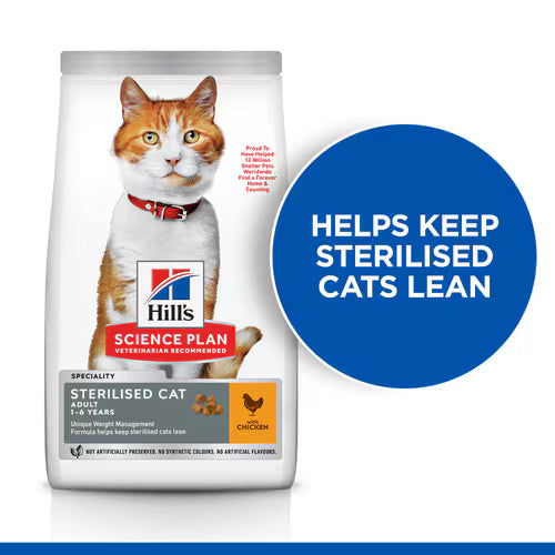 Hills Science Plan Sterilised  Adult Cat Food with Chicken