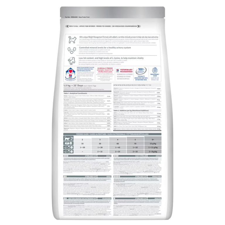 Hills Science Plan Sterilised  Adult Cat Food with Salmon 1.5kg