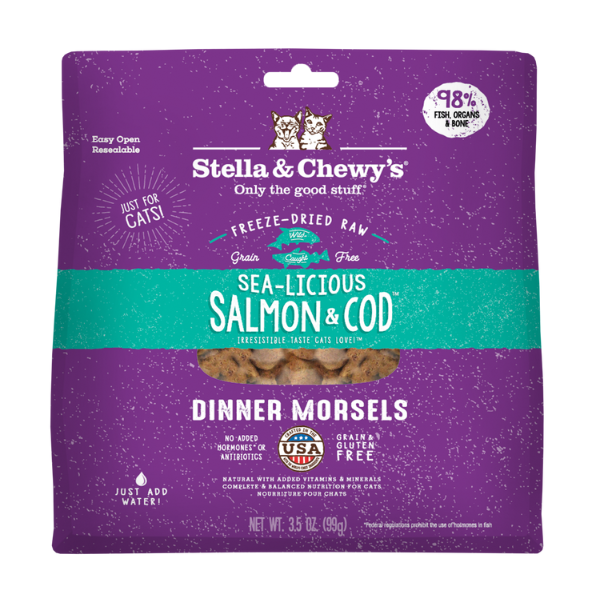 Stella & Chewy's Cat FD Sea-Licious Salmon & Cod - PetCentral Oman