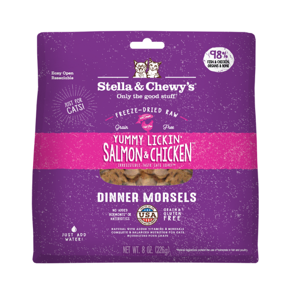 Stella & Chewy's Cat FD Yummy Lickin' Salmon & Chicken - PetCentral 